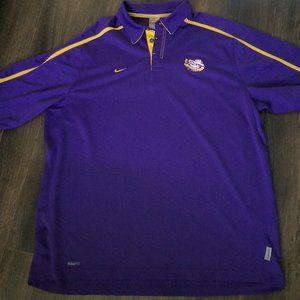 Nike Dry fit LSU Tigers Polo XL